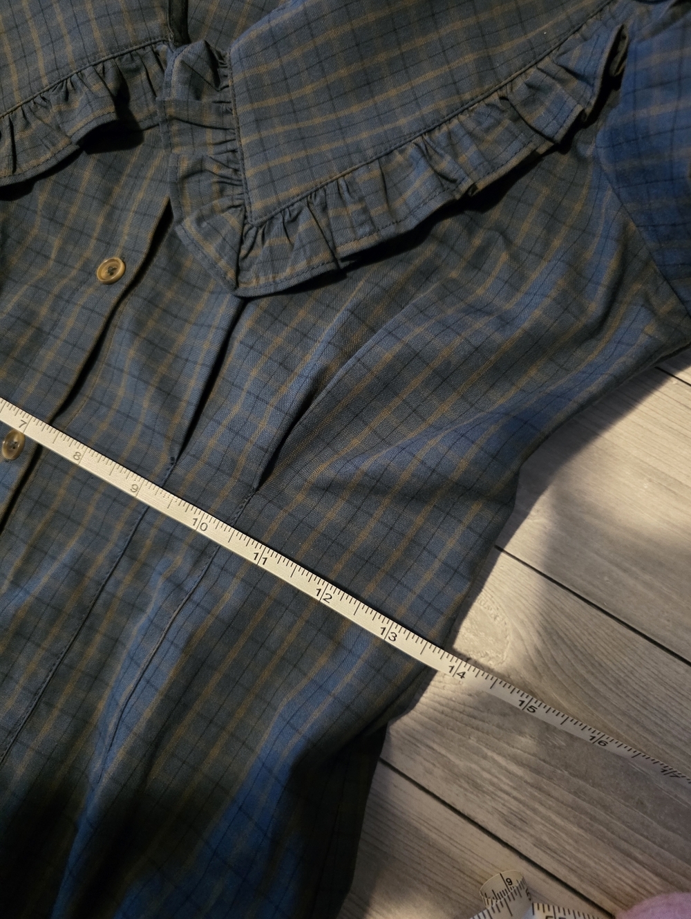Ciao Lucia Mariana Plaid Dress Mini Collared Check Button Down XXS - Picture 9 of 10